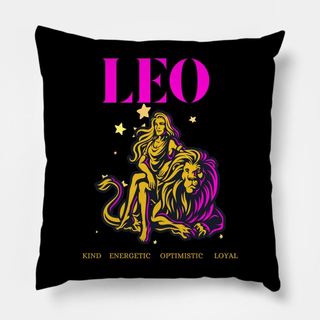 Leo ♌🦁 Zodiac Sign Astrology Pillow by Bro Aesthetics