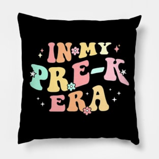 In My Pre K Era Retro Back To School Groovy Teacher Student Pillow