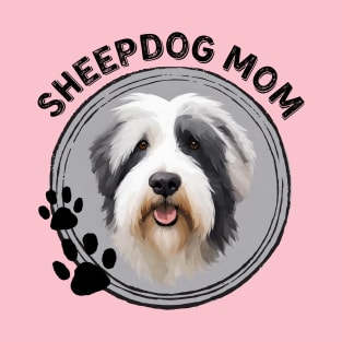 Sheepdog Dog Mom Dog Breed Portrait T-Shirt