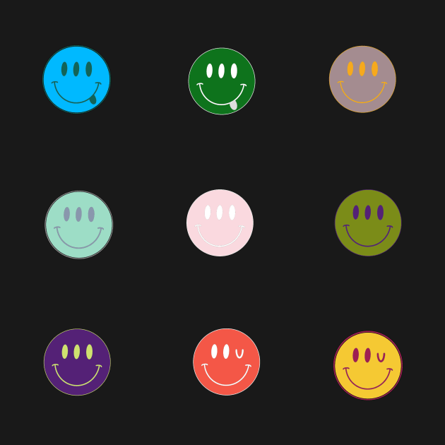 3-Eyed Smiles Colorful Sticker Pack by GrellenDraws