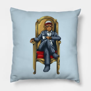 Monkey sitting throne Pillow