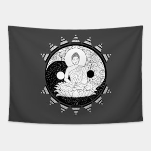 Ying and Yang Buddha Tapestry