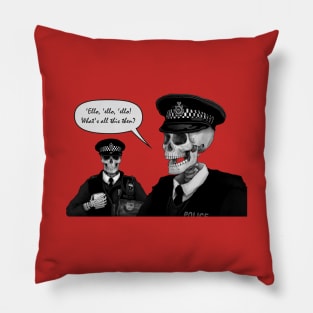 Skeleton Police Pillow