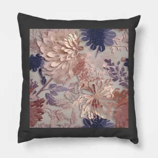 3D paper illustration of floral arrangement in shades of lavender and pink Pillow
