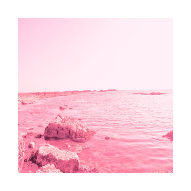 A rocky seaside in Oman pink version by PedaDesign