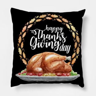 Thanksgiving TShirt Happy Thanksgiving Holiday Pillow
