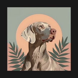 Retro Weimaraner: Pastel Pup Revival T-Shirt