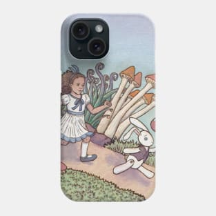 Alice Chased the White Rabbit Phone Case