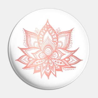 Rose Gold Pink Lotus Pin