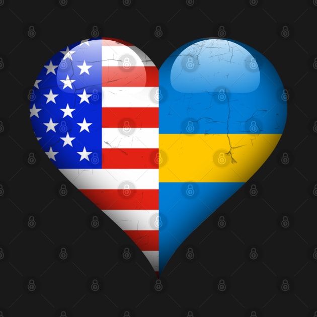 Half American Half Swedish - Gift for Swedish From Sweden by Country Flags