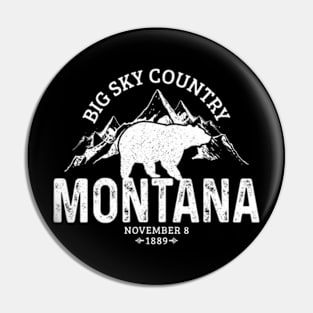 Montana Grizzly Bear Camping Hiking Souvenir Pin