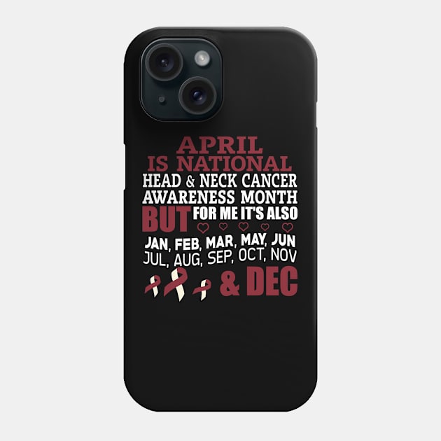 April Is National Head & Neck Cancer Awareness Month Phone Case by mateobarkley67