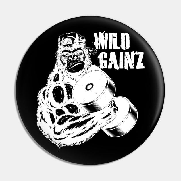 Wild Gainz Pin by RightBrainIndustries