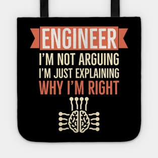 Funny engineer quote Tote