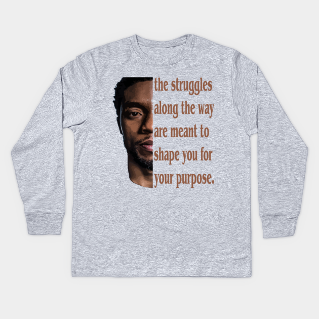 chadwick boseman - Chadwick Boseman - Kids Long Sleeve T ...