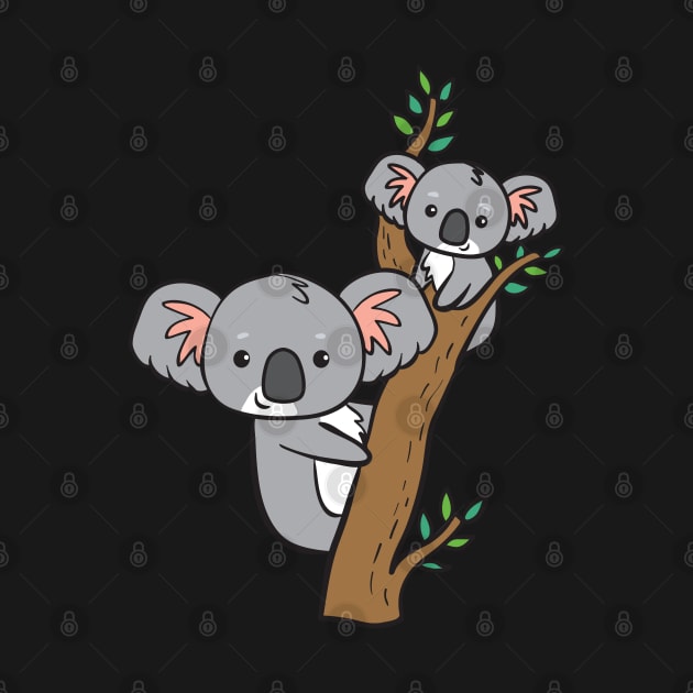 2 Koalas - on tree by theanimaldude