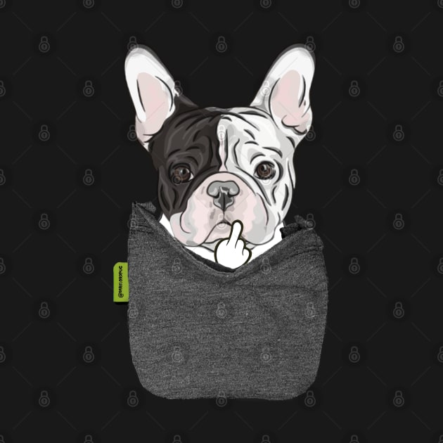 Frenchie FU Pocket by darklordpug