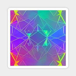 Neon Line Geometric Magnet