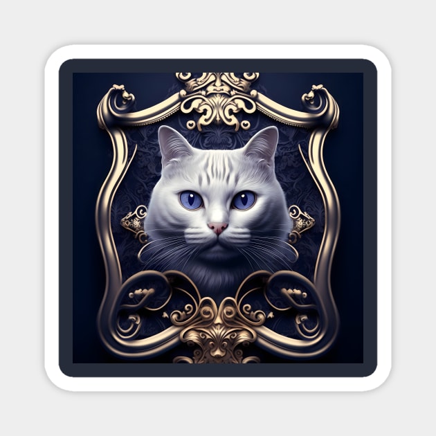 Victorian Kitty Portrait 1 Magnet by redwitchart