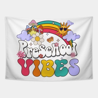 preschool Vibes - Pre-k Team Retro 1st Day of School Tapestry