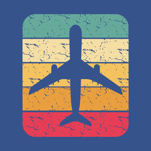 Discover Retro Airplane Silhouette - Airplane - T-Shirt