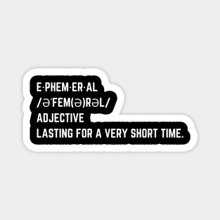 Ephemeral Vocabulary Word Magnet