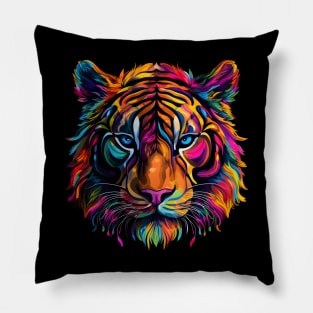 Neon Tiger #3 Pillow