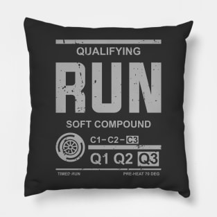 F1 Qualifying Run Q3 Design Pillow