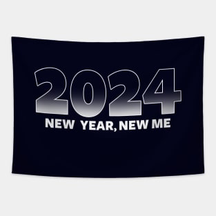 New Year, New Me 2024 New Year Resolution Slogan Meme Tapestry