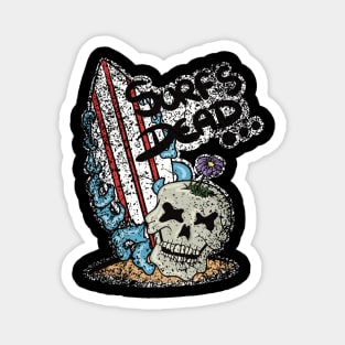 Surf’s Dead Skull Design By Funky Chik’n Magnet