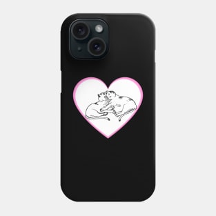 Valentines Day Cat Couple Heart Phone Case