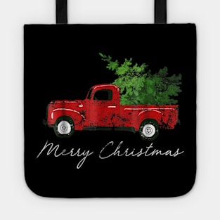 Vintage Wagon Christmas T-Shirt - Tree on Car Xmas Vacation Tote