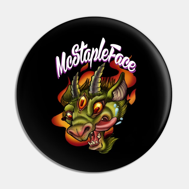 McStapleFace Goat Logo (2014) Pin by InkyMcStapleface