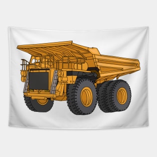 Haul truck cartoon illustration Tapestry