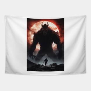 Giant Monster Dark Fantasy Tapestry