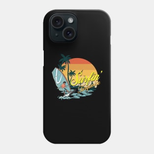 surfing turqoise spot Phone Case