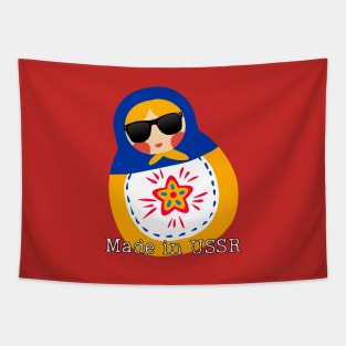 Russian matryoshka in sunglasses Tapestry