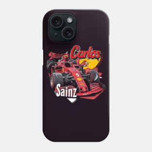 Carlos Sainz, ferrari, formula 1, F1 Phone Case