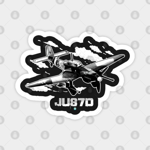 Luftwaffe JU87D Stuka Pilot Gift Battle of Britain German WW2 Magnet by woormle