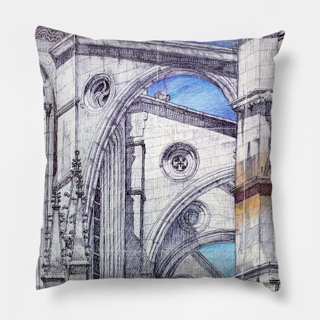 Mosteiro da Batalha Pillow by terezadelpilar