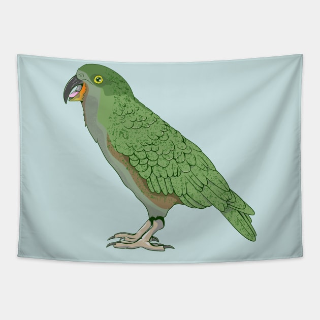 kea New Zealand Bird Tapestry by mailboxdisco