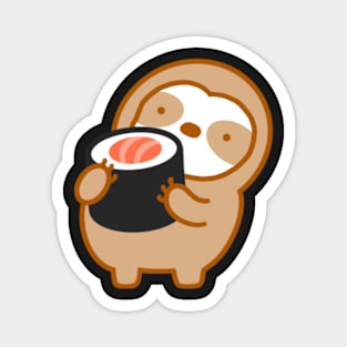 Cute Tuna Sushi Roll Sloth Magnet