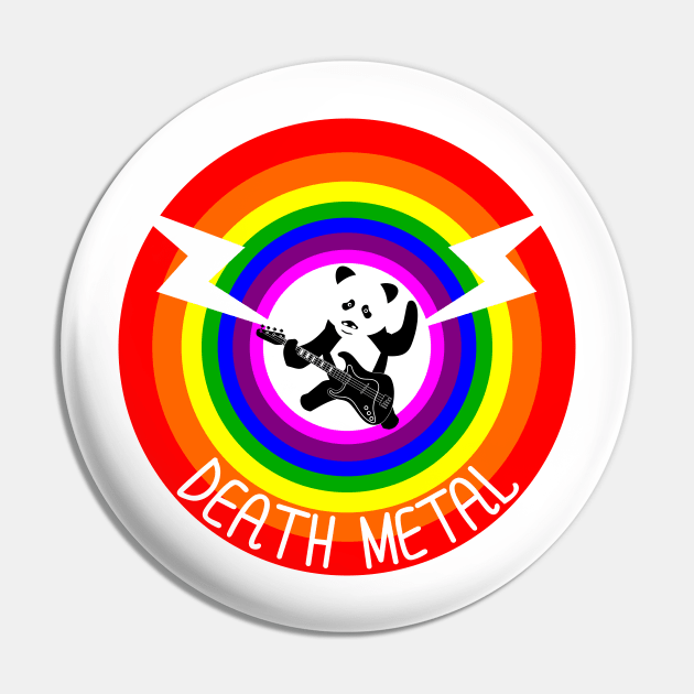 Death Metal Panda Pin by mailboxdisco