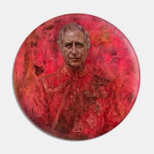 The first official painted portrait of King Charles III Pin