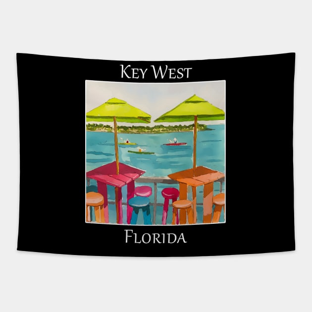 Key West Florida Umbrellas - WelshDesigns Tapestry by WelshDesigns