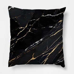 Elegant black marble design Pillow