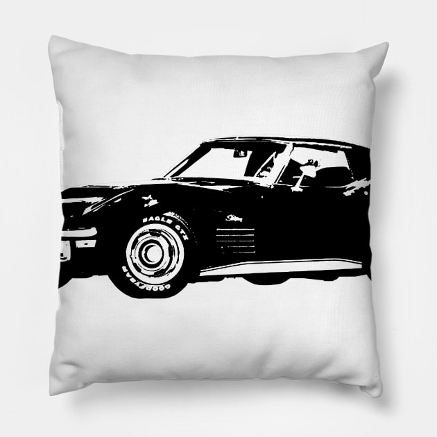 1971 Corvette Pillow by GrizzlyVisionStudio