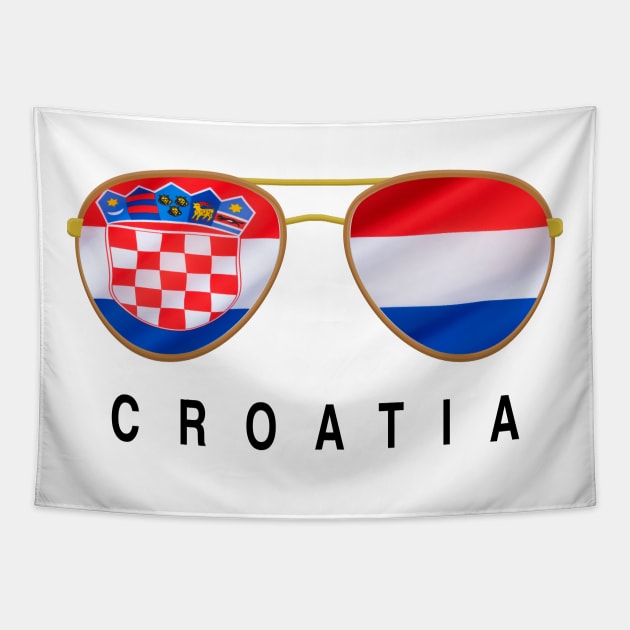 Croatia Sunglasses, Croatia Flag, Croatia gift , Croatian Tapestry by JayD World