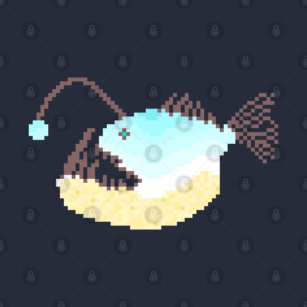 Modern Pixel Sea Anglerfish by jofudachi