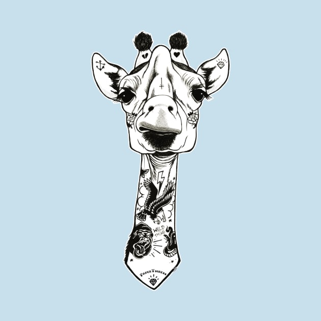 Tattooed Giraffe by PaperTigress